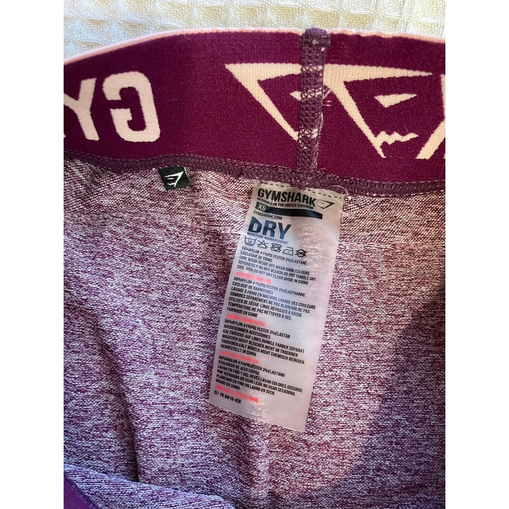 Gymshark Flex Mid Rise Heathered Purple Activewear Leggings/ Gym Tights Size XS - Picture 9 of 11